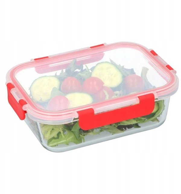 Alpina Γυάλινο Δοχείο Φαγητού με Καπάκι Lunchbox 1 L
