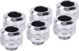 Alphacool Eiszapfen PRO HardTube Fitting 13mm G1/4" - Chrome, 6τμχ