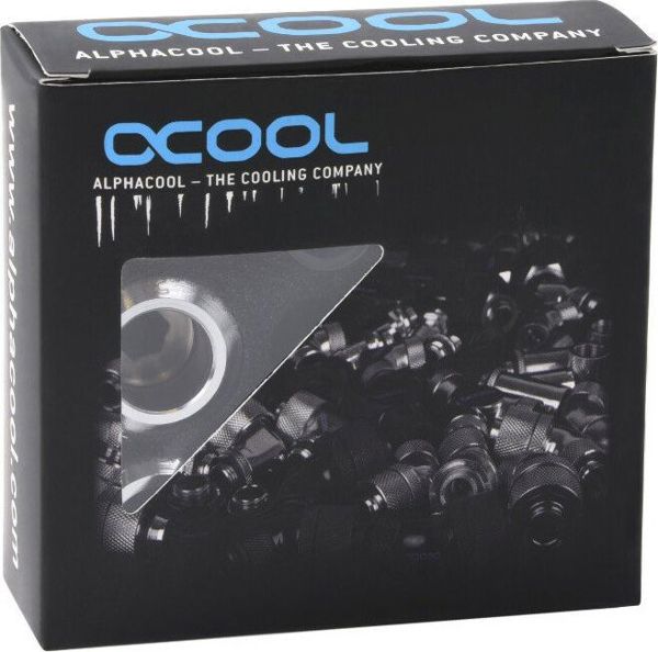 Alphacool Eiszapfen PRO HardTube Fitting 13mm G1/4" - Chrome, 6τμχ