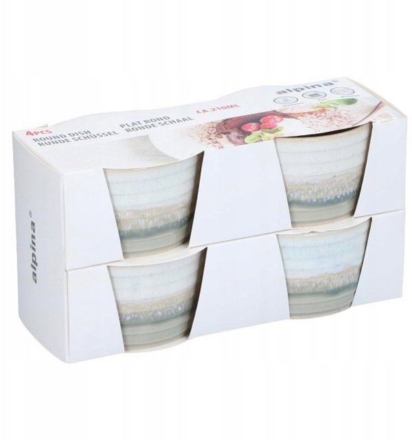 Alpina - Zestaw ceramicznych foremek do pieczenia 10,2x6 cm (4 sztuki)