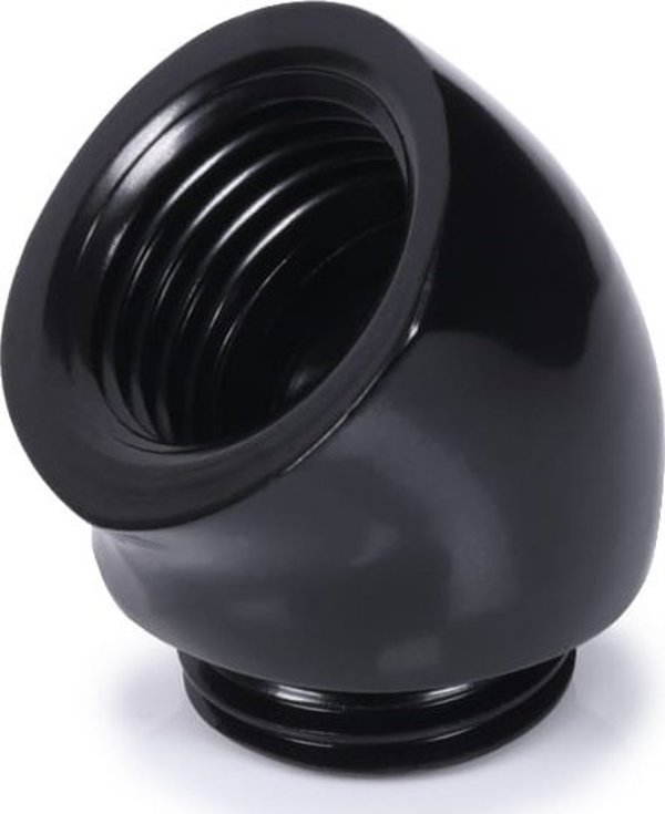 Alphacool Γωνιακός Αντάπτορας 45 Μοιρών G1/4" AG σε G1/4" IG, Μαύρο