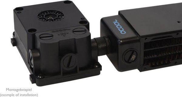 Alphacool ES Reservoir 1U για Αντλία DDC, Δεξαμενή Επέκτασης, Μαύρο, POM, G1/4", 68x40x100mm