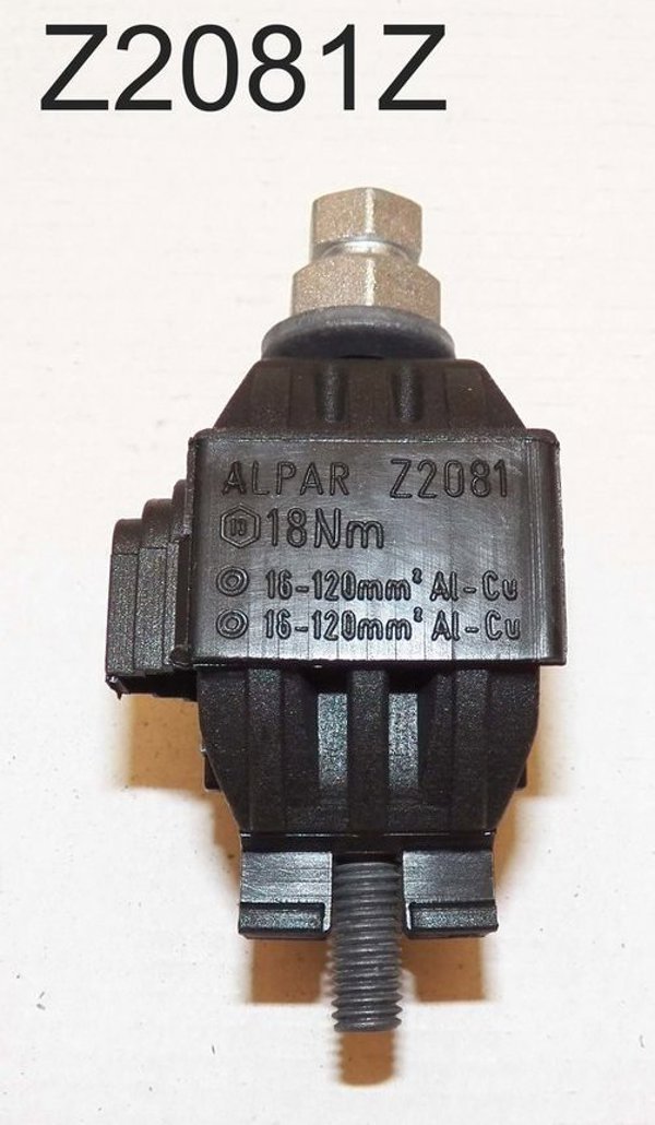 ALPAR Διατρητικός Ακροδέκτης Al-Cu 16-120/16-120, Διπλής Όψης, με Αποσπώμενο Παξιμάδι