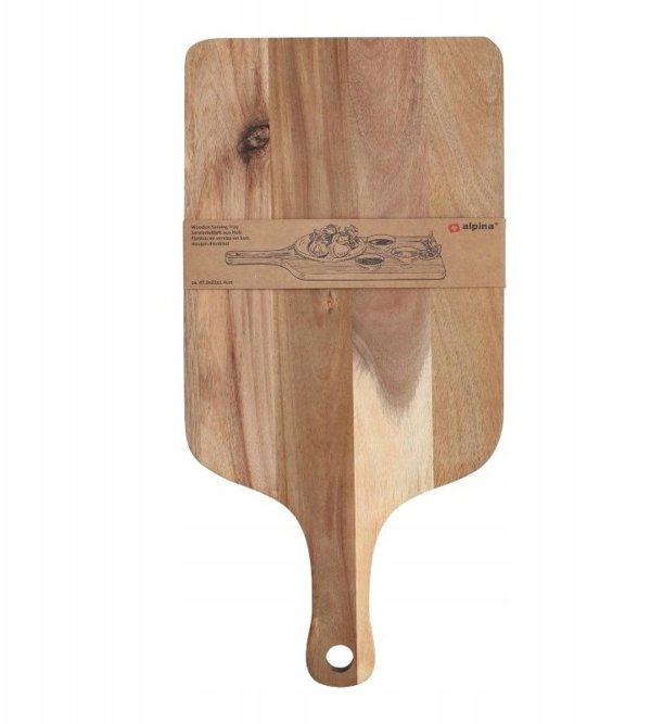 Alpina - Deska akacjowa do serwowania z uchwytem 47,5x23 cm