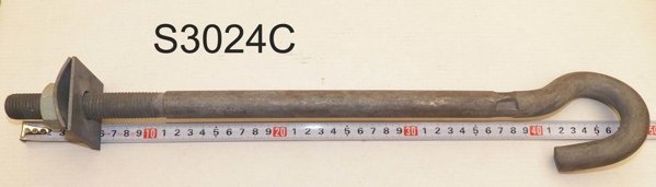 ALPAR Βίδα Με Γάντζο M20 L-350, Γαλβανισμένη, S3024