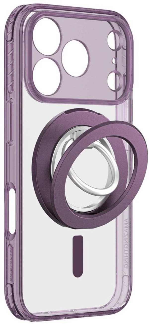 Amazingthing Etui Titan Pro Lens Ring Set na iPhone 18 Pro Max z osłoną aparatu i ringiem magnetycznym kompatybilne z MagSafe - fioletowe (4896238101833)