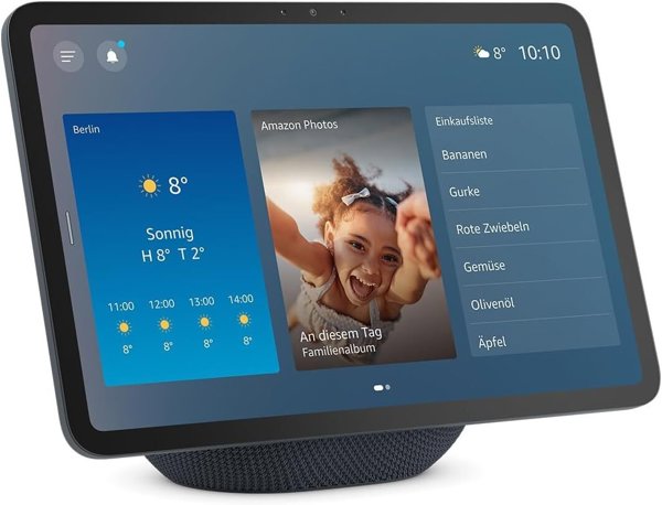 Amazon Echo Show 11, Amazon Alexa, Rectangle, Grey, Glacier White, English, Spanish, 27.9 cm (11")
