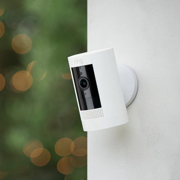 Amazon Ring Stick Up Cam Battery White