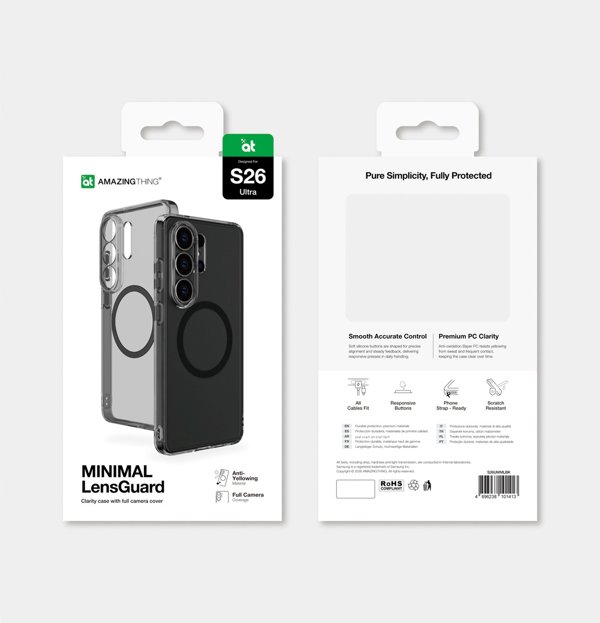 Amazingthing Θήκη Minimal Mag Lens Case για Samsung Galaxy S26 Ultra - Μαύρη