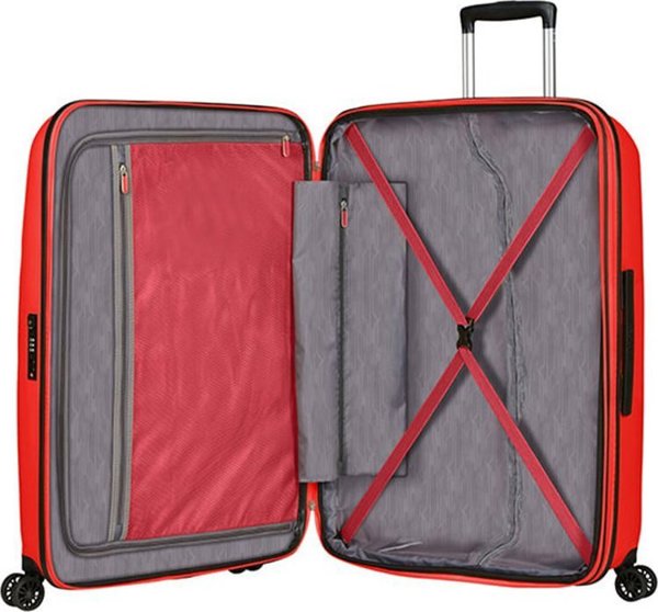 American Tourister Bon Air DLX Μεγάλη Βαλίτσα Σκληρή, 134851, Κόκκινη