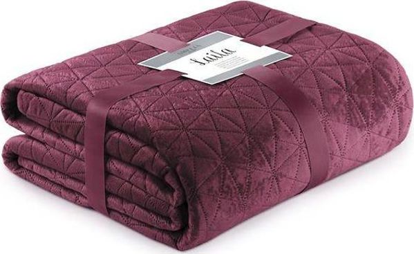 Κουβέρτα AmeliaHome LAILA, Βελούδο, 240x260 cm, Μωβ+φιολενό ροζ AmeliaHome