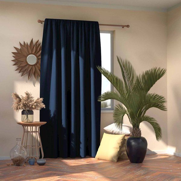 AmeliaHome Κουρτίνα Blackout με ταινία Indigo 140X245