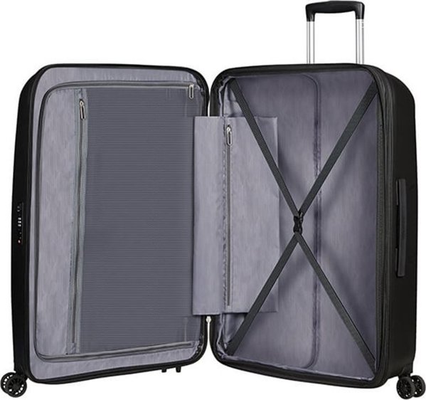 American Tourister Bon Air DLX Μεγάλη Βαλίτσα Σκληρή, Μαύρο Χρώμα, 5400520084996