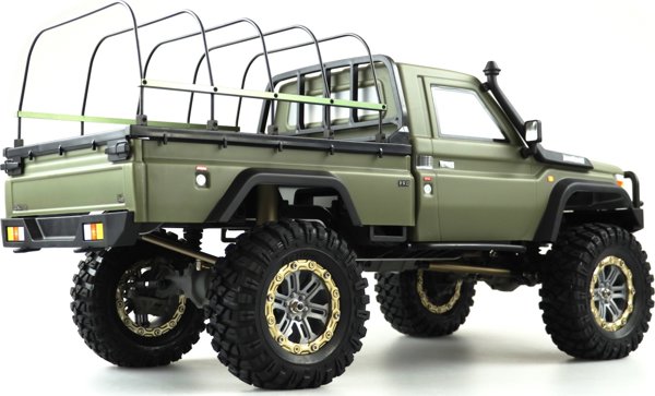 Amewi AMXRock RCX10PS Τηλεκατευθυνόμενο Crawler Pick-Up, Κλίμακα 1:10, Μήκος 53cm, Στρατιωτικό Πράσινο, RTR