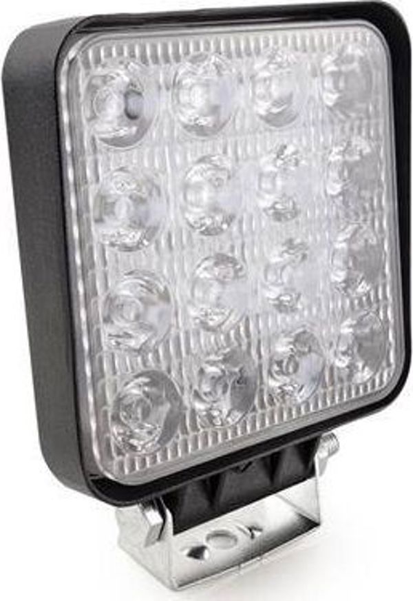 AMiO Lampa robocza 16LED 110x110 48W FLAT 9-36V AWL10