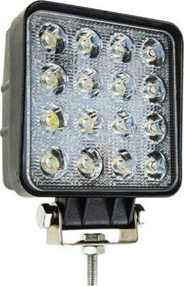 AMiO Lampa robocza 16x LED kwadratowa 9-60V