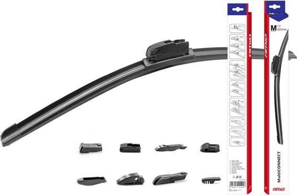 AMiO Wycieraczka samochodowa plaska Multiconnect 23" (580mm) 8 adapterow