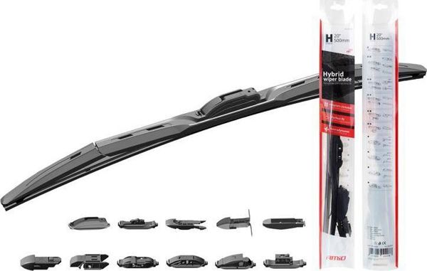 AMiO Wycieraczka samochodowa hybrydowa Hybrid multiconnect 15 (380mm) 11 adapterow
