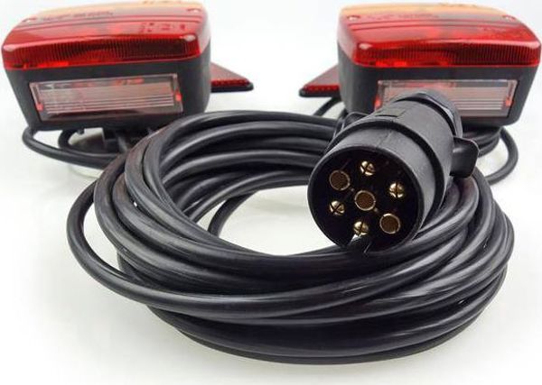 AMiO Lampy tylne do przyczepy montowane na magnes