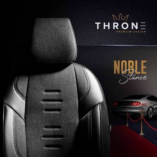 Σετ καλυμμάτων καθισμάτων αυτοκινήτου OTOM THRONE 102 SMOKED 3-ZIP