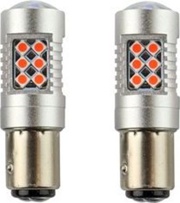 AMiO Zarowki LED P21/5W BAY15d 12/24V 6.3/1.7W 24xSMD 3030