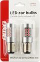 AMiO Zarowki LED P21/5W BAY15d 12/24V 6.3/1.7W 24xSMD 3030