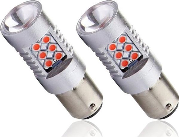AMiO Zarowki LED P21/5W BAY15d 12/24V 6.3/1.7W 24xSMD 3030
