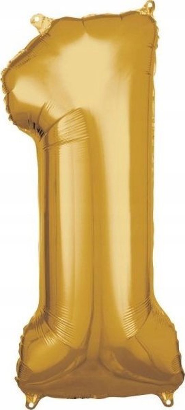 Μπαλόνι foil AMSCAN αριθμός 1 χρυσό 38x86cm