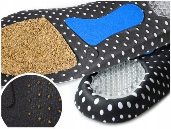 Ανατομική εσωτερική σόλα VM FOOTWEAR με ίνα μπαμπού μέγεθος 41 μαύρη