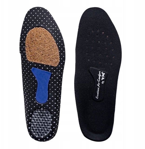 Ανατομική εσωτερική σόλα VM FOOTWEAR με ίνα μπαμπού μέγεθος 41 μαύρη