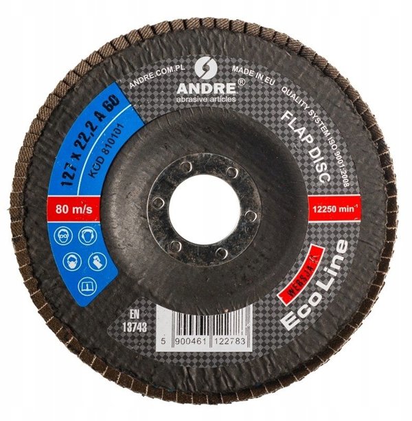 ANDRE SCIERNICA LISTKOWA 125mm P80 ECO LINE WERSJA II