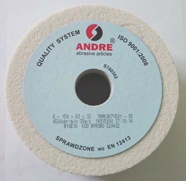ANDRE SCIERNICA GARNKOWA 150mm x 63mm x 32mm 99A60K7VE01-35 BIALA "TYP 6"