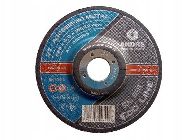 ANDRE TARCZA DO SZLIFOWANIA METALU 125 x 6,0mm METAL ECO LINE A30QBF