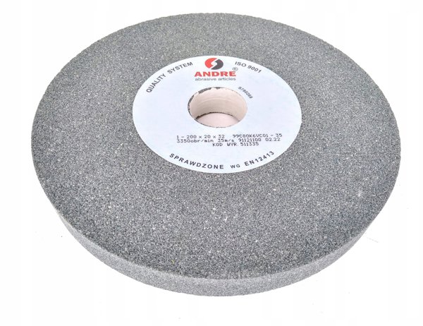 ANDRE Τετράγωνη Λειαντική Πλάκα 200x20x32mm 99C60K7VC01-35 Πράσινη "Τύπος 1"