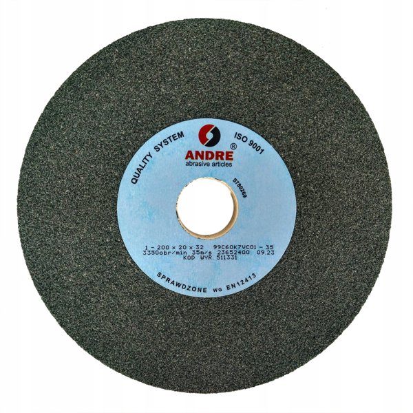 ANDRE Τετράγωνη Λειαντική Πλάκα 200x20x32mm 99C60K7VC01-35 Πράσινη "Τύπος 1"