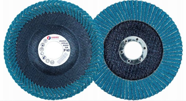 Λειαντικός Τροχός Γωνιακός ANDRE 125mm P60 Ζιρκονία Πλακέ