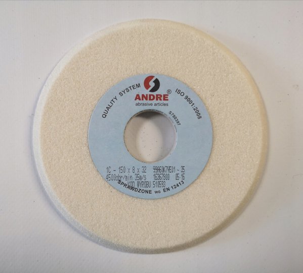 Προφιλόμενος Λειαντικός Τροχός ANDRE 150mm x 8mm x 32mm Λευκός Τύπος 1C