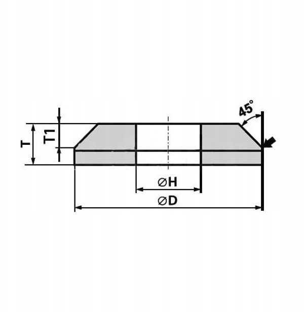ANDRE SCIERNICA PROFILOWANA 200mm x10/7mm x 32mm 99A60N7/CRA60O7 VTE10-35 BIALO-ROZOWA TYP 1YC