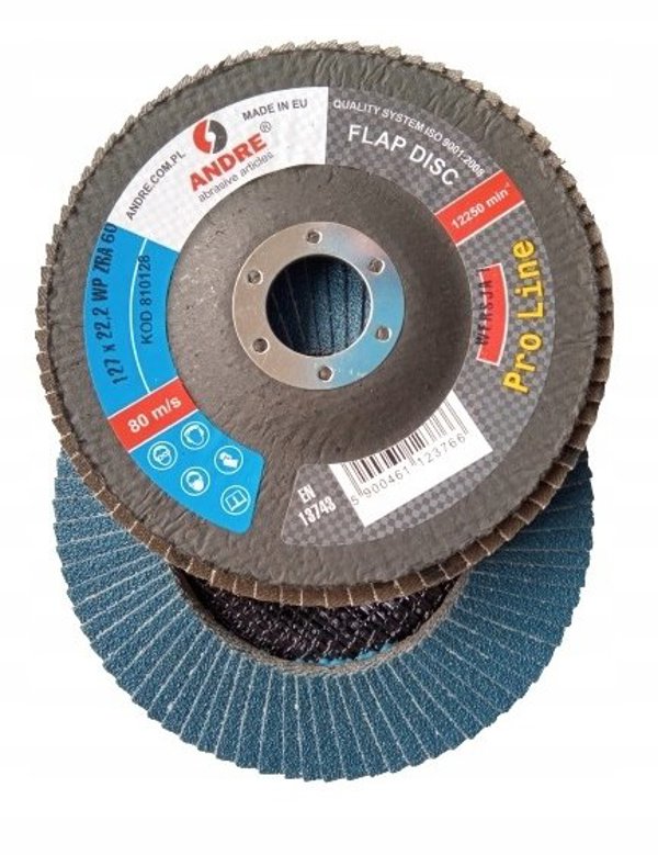 ANDRE SCIERNICA LISTKOWA 125mm P 60 CYRKONOWA PRO LINE WERSJA I