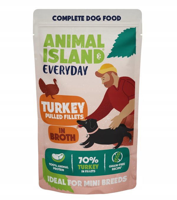 Animal Island ANIMAL ISLAND indyk fileciki w rosole dla psa 10x150g