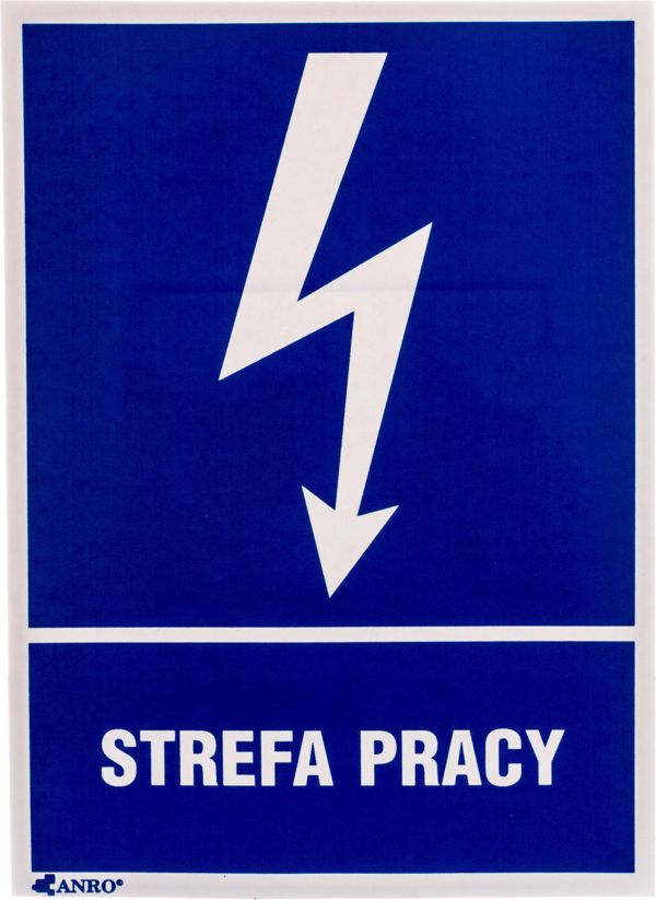 ANRO Tabliczka ostrzegawcza Strefa pracy 148 x 210mm (24EIA/Q4/F)
