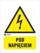 ANRO Tabliczka ostrzegawcza Pod napieciem 52 x 74mm
