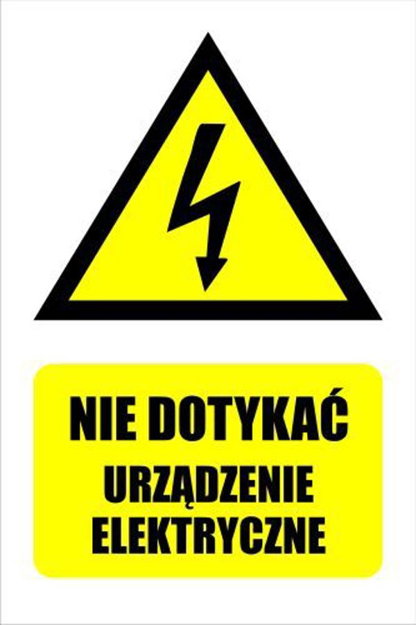 ANRO Πινακίδα προειδοποίησης Μην αγγίζετε ηλεκτρική συσκευή 148 x 210mm (1EOA/Q4/F)