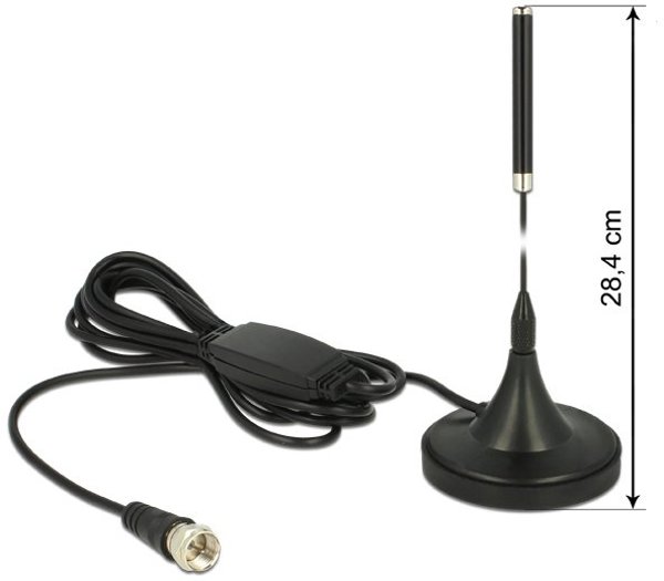 Antena Delock DAB-Antenne Delock SMB F 21dBi Standfuß starr schwarz - 12413