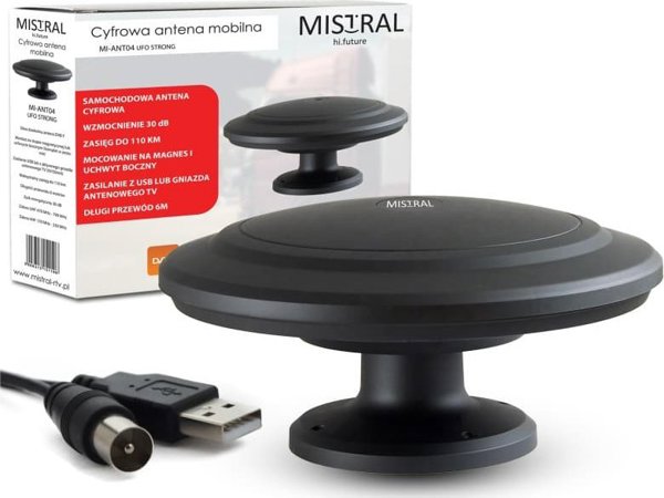 Antena samochodowa TV MI-ANT04 Mistral czarna