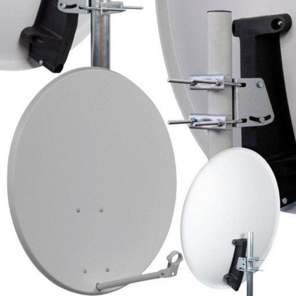 Δορυφορικό Πιάτο Corab ASC-800M-J 80cm, Λευκό, Χαλύβδινο