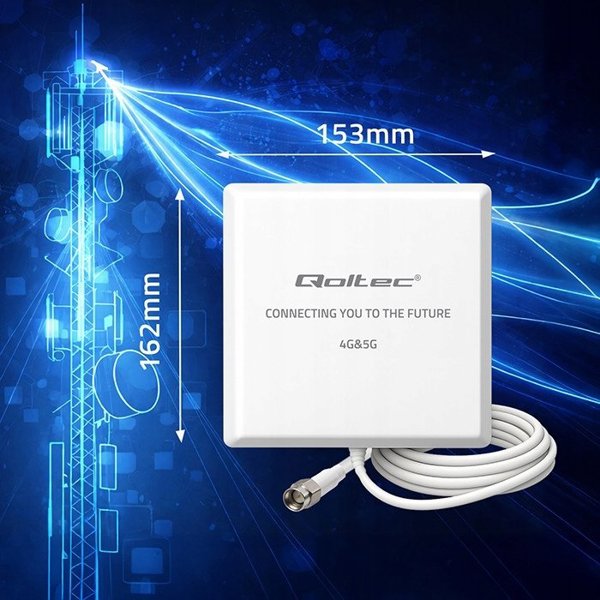 Κεραία 4G 5G LTE Qoltec 9dBi | κατευθυντική | εξωτερική | SMA | αδιάβροχη | 3 μέτρα