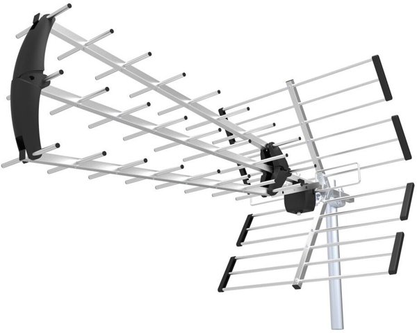 Antena Evolveo EVOLVEO Flexi 2, filtr 5G, kabel 10m, redukce IEC/F, pasivní venkovní DVB-T/T2 anténa rozšířitelná o zesilovač