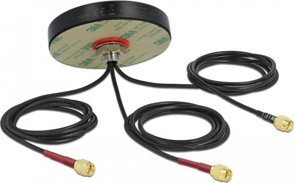 Κεραία Delock DELOCK Κεραία LTE MIMO WLAN 802.11 3xSMA-St RG-174 1,0m μαύρο