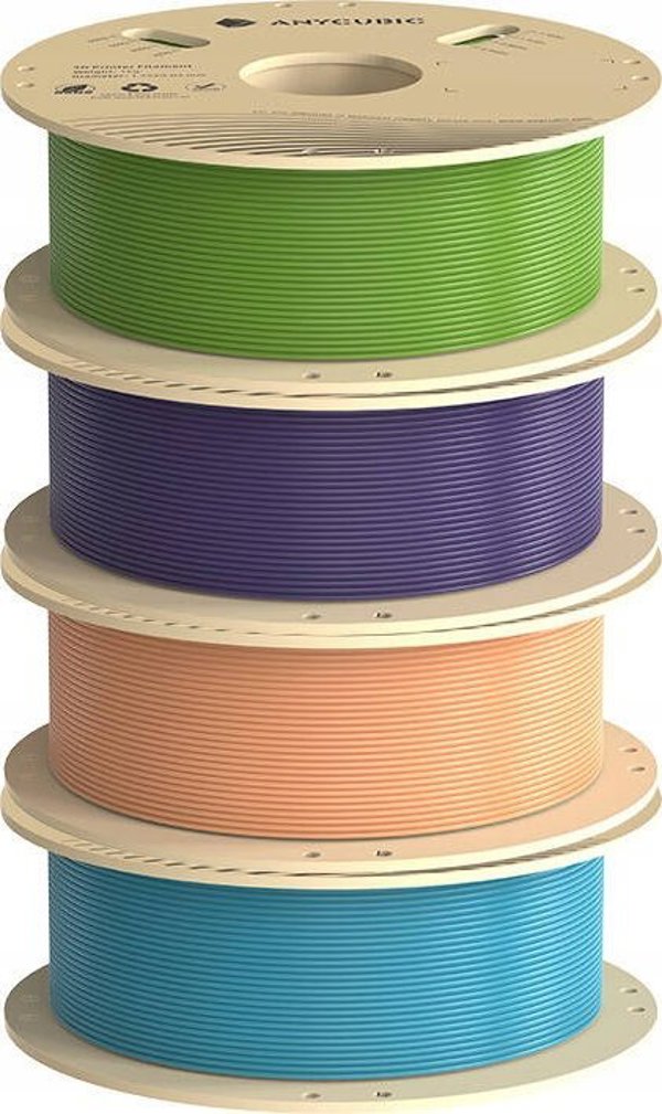 Anycubic Σετ Νημάτων Εκτύπωσης PLA, 1.75mm, 4 Τεμάχια, Πολύχρωμο